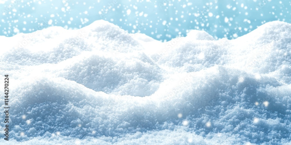 Obraz premium Snow covered hill with a blue sky in the background