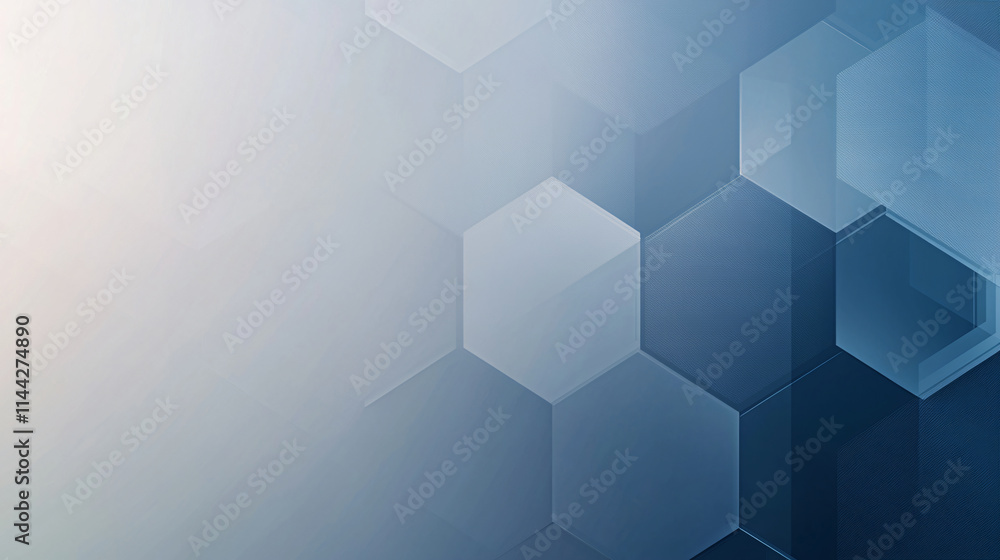 Abstract Hexagonal Pattern with Smooth Blue Gradient and Futuristic Geometric Design Abstract Hexagonal Pattern with Smooth Blue Gradient and Futuristic Geometric Design