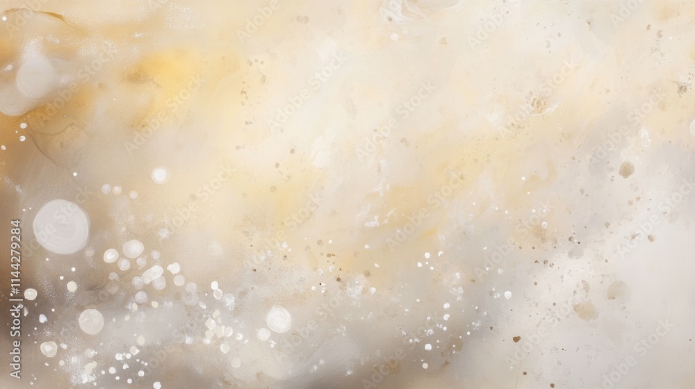 Scattered flecks of warm gold, beige, and cream blend into a hazy, ethereal background, evoking drifting particles shimmering in soft sunlight, with a sense of glowing delicacy. Scattered flecks of warm gold, beige, and cream blend into a hazy, ethereal background, evoking drifting particles shimmering in soft sunlight, with a sense of glowing delicacy.