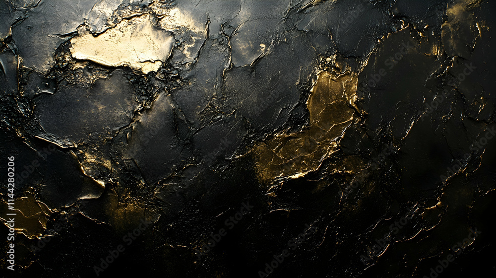 Abstract black and gold textured background. Abstract black and gold textured background.
