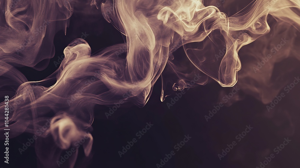 Fototapeta premium Swirling Smoke Abstract on Dark Background