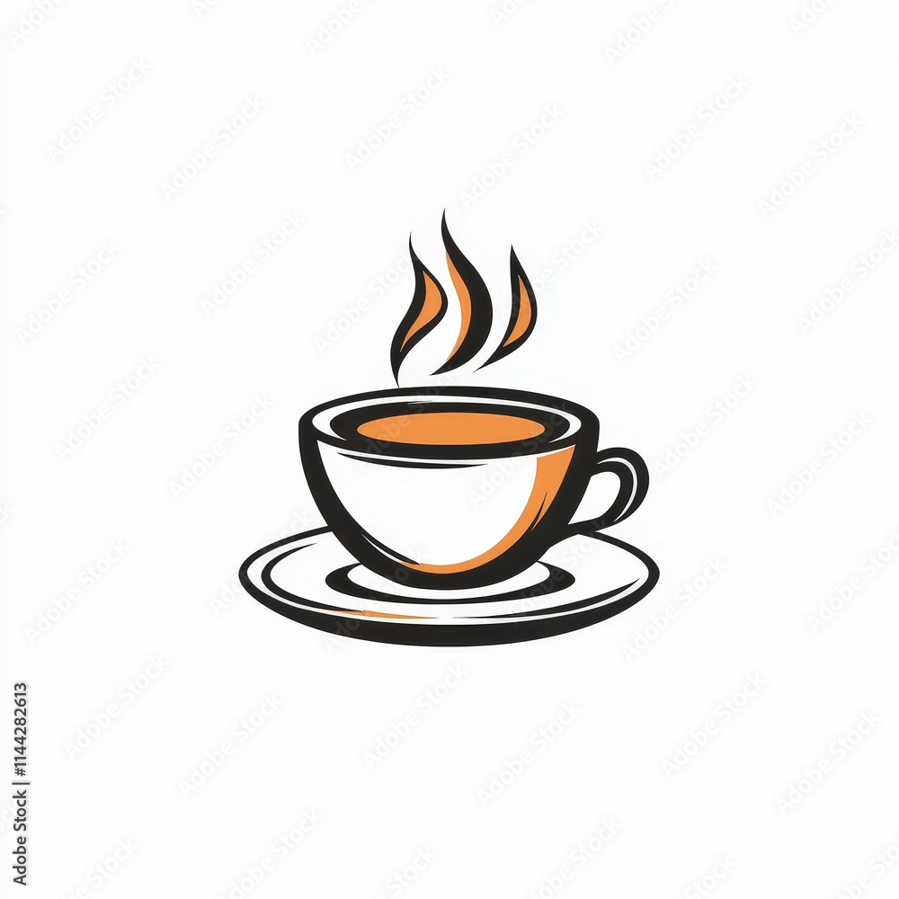 Design of coffee icon logo illustration isolated on white background Design of coffee icon logo illustration isolated on white background