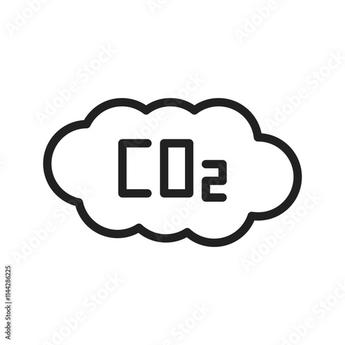 Co2 icon vector image. Suitable for mobile apps, web apps and print media.