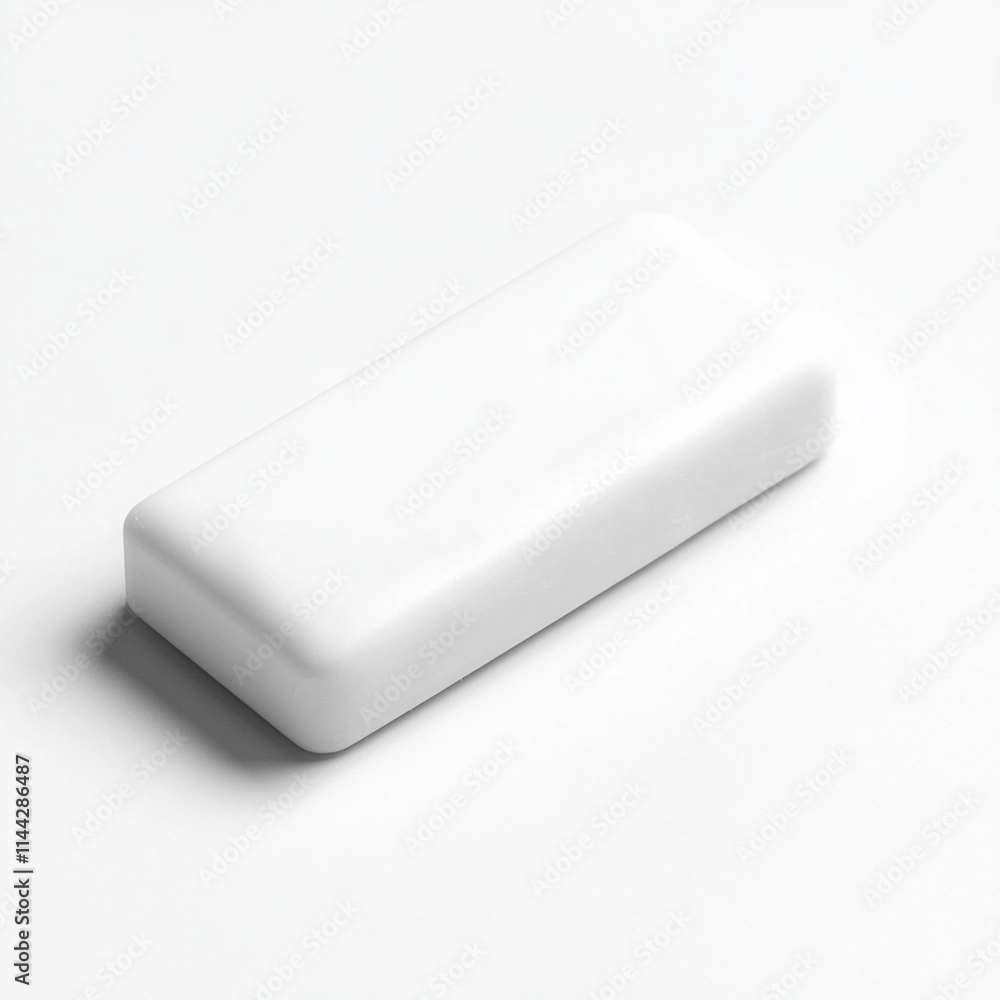 White eraser on clean surface, perfect for correcting mistakes White eraser on clean surface, perfect for correcting mistakes