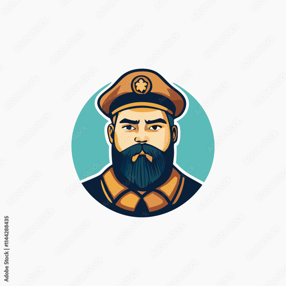 Sailor face icon. Trendy flat vector Sailor face icon on white background from People collection, vector illustration Sailor face icon. Trendy flat vector Sailor face icon on white background from People collection, vector illustration