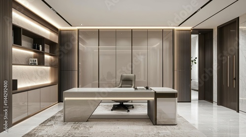 Wallpaper Mural Modern Office Interior Design with Sleek Furniture and Stylish Décor Torontodigital.ca