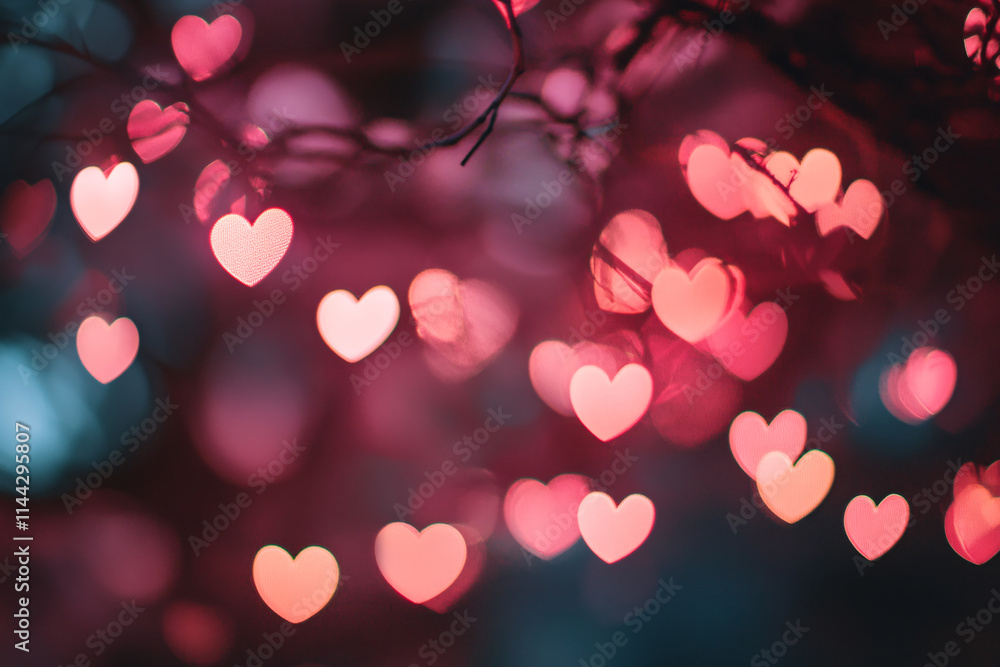 hearts red and yellow bokeh hearts red and yellow bokeh