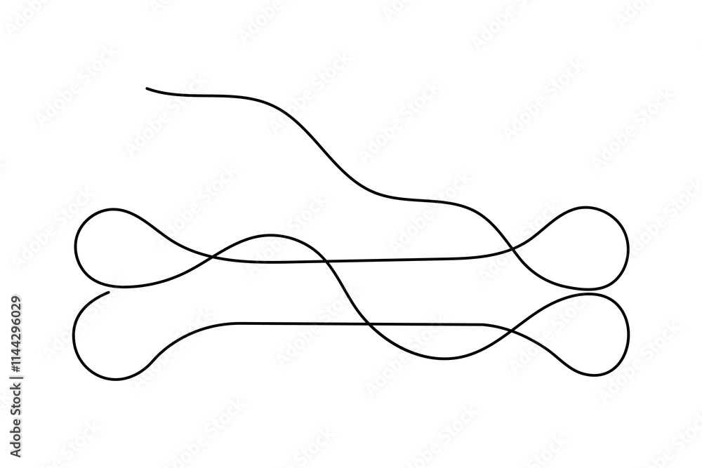 Dog bone one line drawing of minimalist vector icon with black and white background
Dog bone one line drawing of minimalist vector icon with black and white background