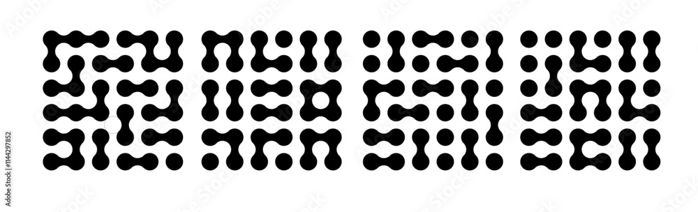 Circle fluid transition logo. Integration abstract symbol. Circles pattern point movement. Vector Circle fluid transition logo. Integration abstract symbol. Circles pattern point movement. Vector