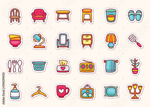 Creative Household Icons for Everyday Fun
