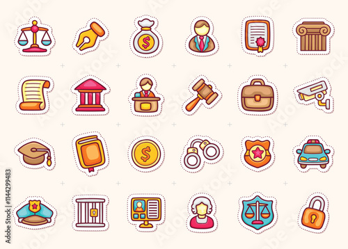 Stylish Law Icons for Professional Designs