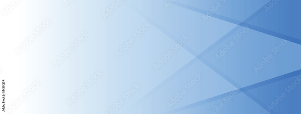 Obraz premium Light blue white abstract banner background vector. Minimal geometric shape with copy space