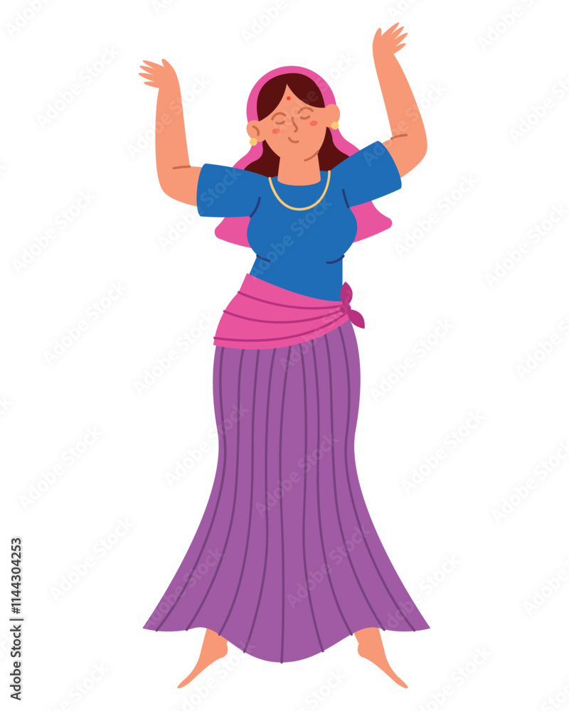 woman performing kathak dance traditional