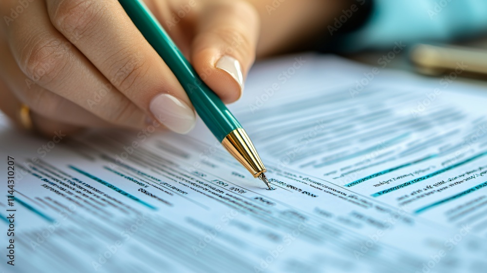 Bookkeeper preparing year-end balance sheets for a nonprofit organization Stock Photo with side copy space Bookkeeper preparing year-end balance sheets for a nonprofit organization Stock Photo with side copy space