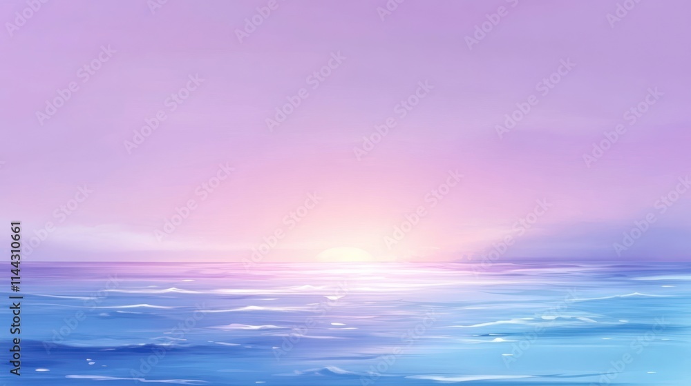 A serene sunset over calm ocean waters, blending soft colors in a tranquil scene. A serene sunset over calm ocean waters, blending soft colors in a tranquil scene.
