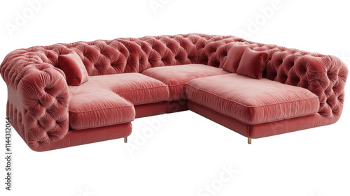 Stylish Low Profile Sectional Couch Perfect for Modern Living Rooms and Cozy Spaces, Offering Comfort and Elegance. photo