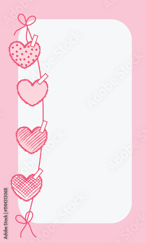 Valentine's Day decor element and romantic elements Love, wedding, valentine's day concept. Vector illustration