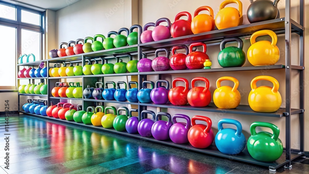 Colorful Gym Weights & Kettlebells Wall Rack | Fitness Equipment Storage | Home Gym Organization Colorful Gym Weights & Kettlebells Wall Rack | Fitness Equipment Storage | Home Gym Organization