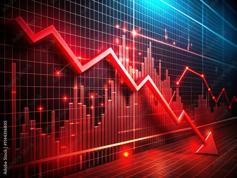 Crypto Crash: Bear Market Plunge - Red Bitcoin Chart Down Trend Crypto Crash: Bear Market Plunge - Red Bitcoin Chart Down Trend