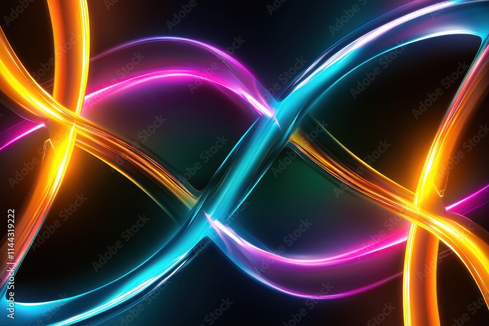 Colorful Wave Patterns with Light Trails and Abstract Background Colorful Wave Patterns with Light Trails and Abstract Background