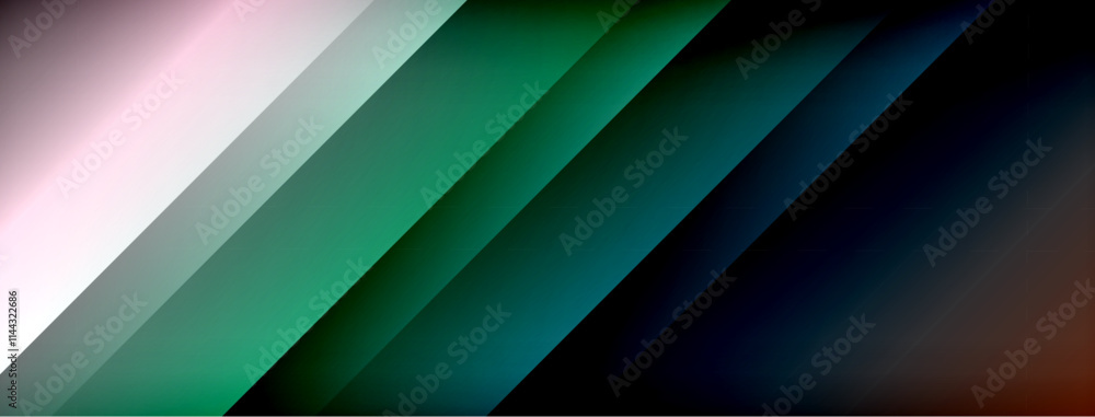 Fototapeta premium Dynamic shadow lines with gradient colors geometric background