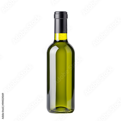 "Green Glass Olive Oil Bottle - Isolated"