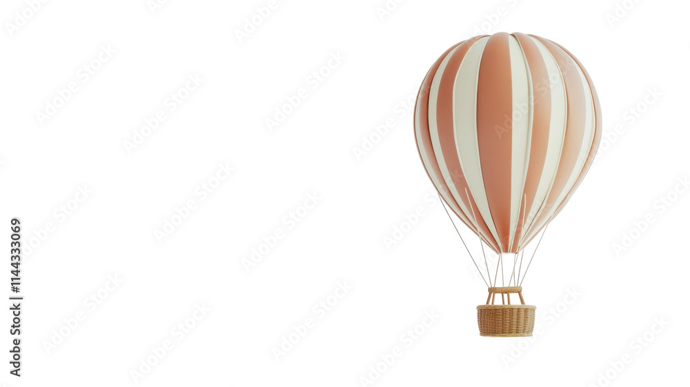 A Miniature Hot Air Balloon Figurine Placed on a White Background, Perfect for Crafting Projects, Home Decor, and Artistic Displays. A Miniature Hot Air Balloon Figurine Placed on a White Background, Perfect for Crafting Projects, Home Decor, and Artistic Displays.