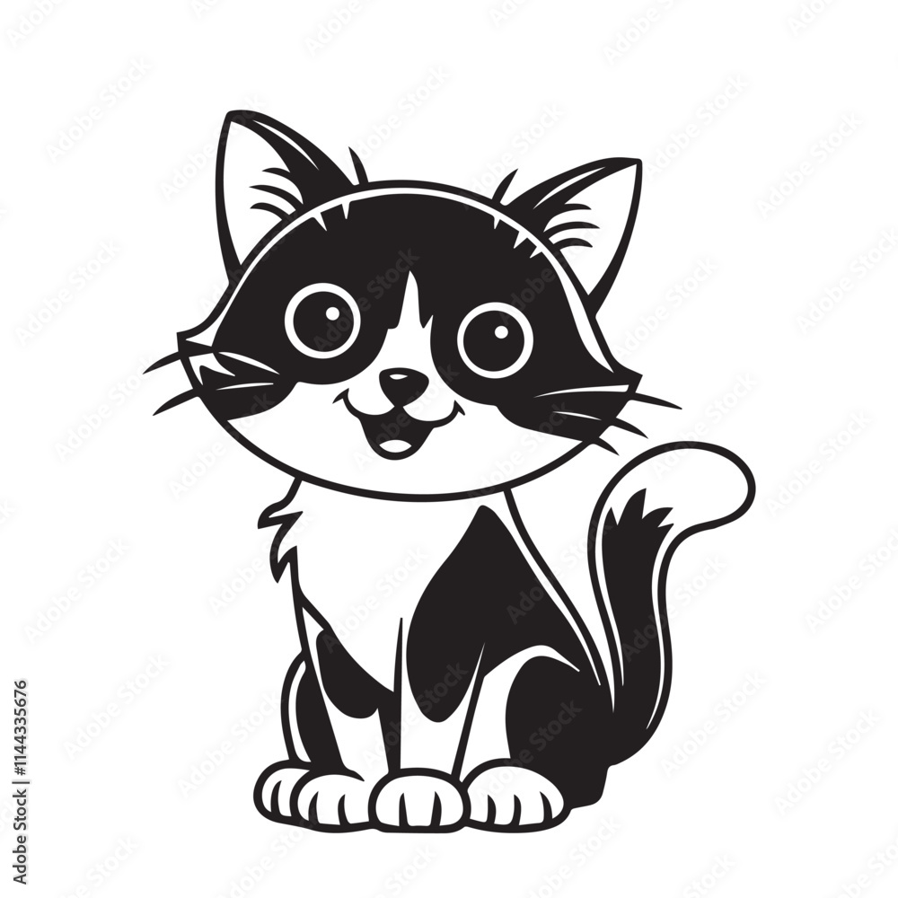 Obraz premium cat silhouette vector