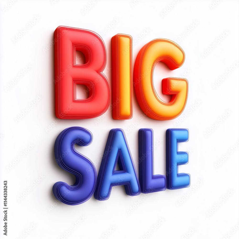 Big sale is written in large letters on a white background Big sale is written in large letters on a white background