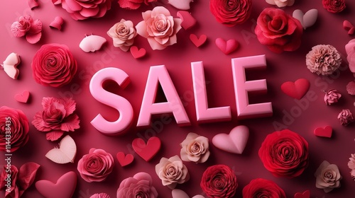  romantic pink sale background inclued abstract elements photo