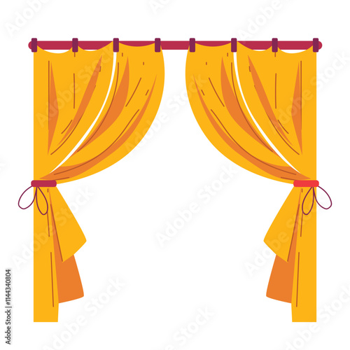 yellow curtains 