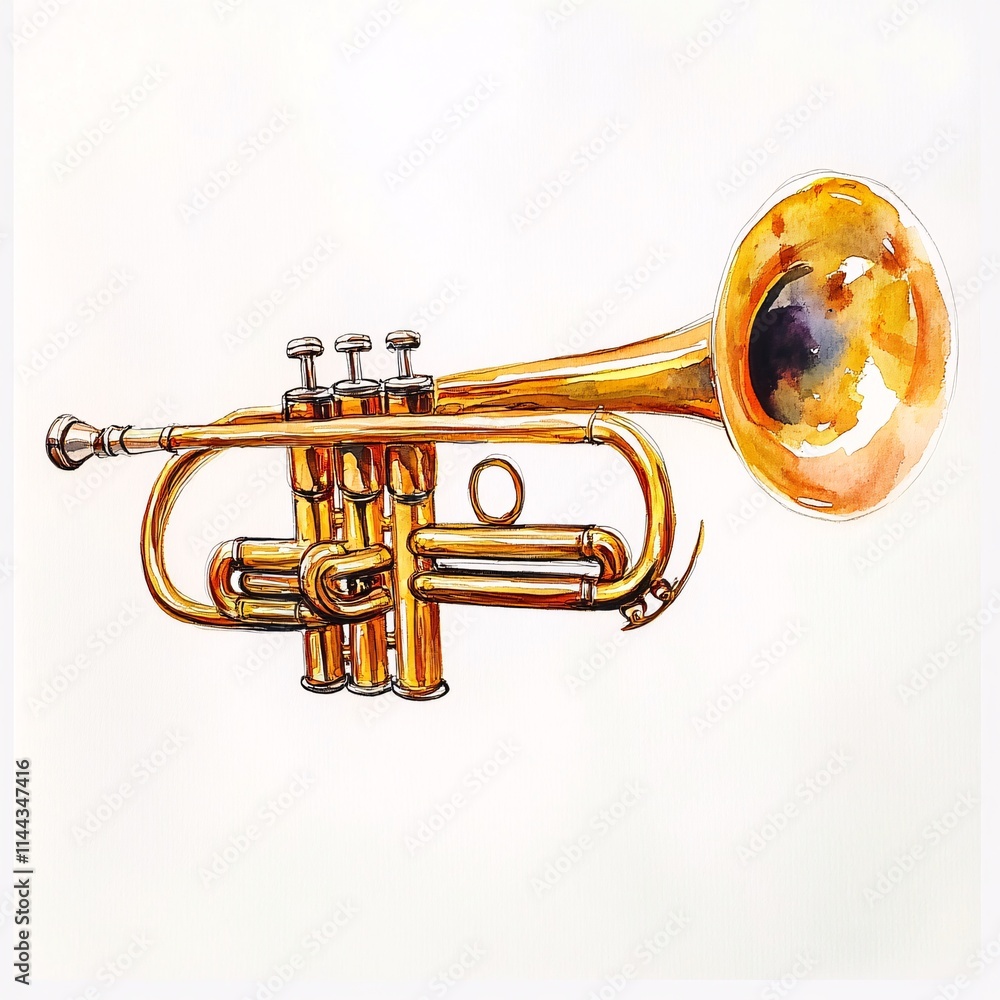 Naklejka premium trumpet