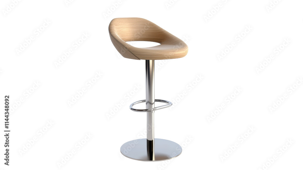 Sleek Modern Barstool with Adjustable Height for Stylish Interiors and Comfortable Seating Solutions in Restaurants and Homes. Sleek Modern Barstool with Adjustable Height for Stylish Interiors and Comfortable Seating Solutions in Restaurants and Homes.