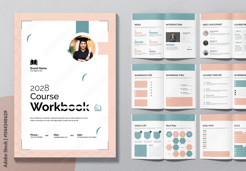 Course Workbook Template Stock Template | Adobe Stock