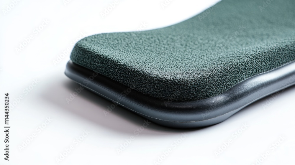 Closeup view of a dark green armrest pad Closeup view of a dark green armrest pad
