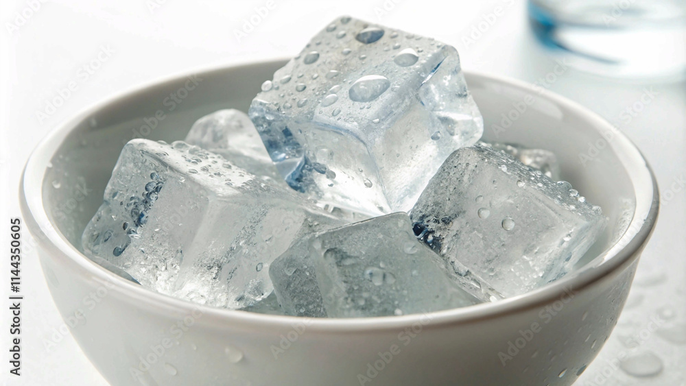 A visually appealing image of ice cubes, perfect for advertising and marketing purposes A visually appealing image of ice cubes, perfect for advertising and marketing purposes
