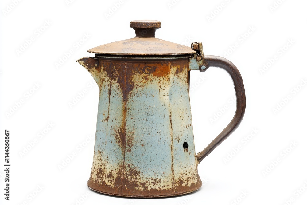 old antique Coffee Percolator isolated on white background old antique Coffee Percolator isolated on white background