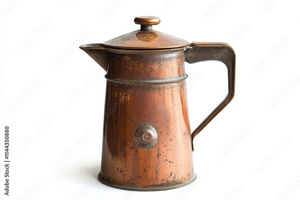 old antique Coffee Percolator isolated on white background old antique Coffee Percolator isolated on white background