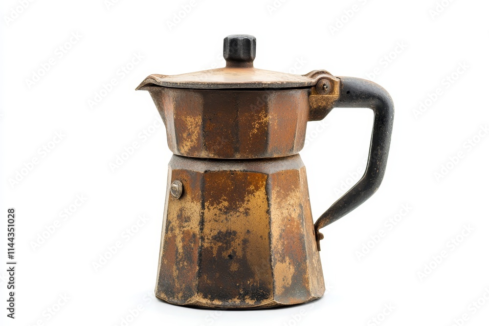 old antique Coffee Percolator isolated on white background old antique Coffee Percolator isolated on white background