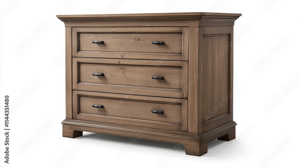 Wooden Dresser with Four Drawers in Clean Design Wooden Dresser with Four Drawers in Clean Design
