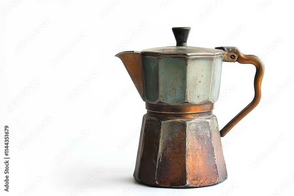 old antique Coffee Percolator isolated on white background old antique Coffee Percolator isolated on white background