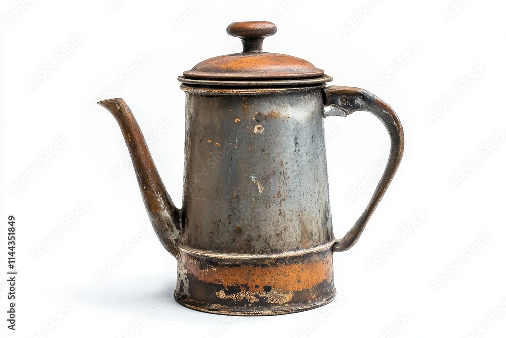 old antique Coffee Percolator isolated on white background old antique Coffee Percolator isolated on white background
