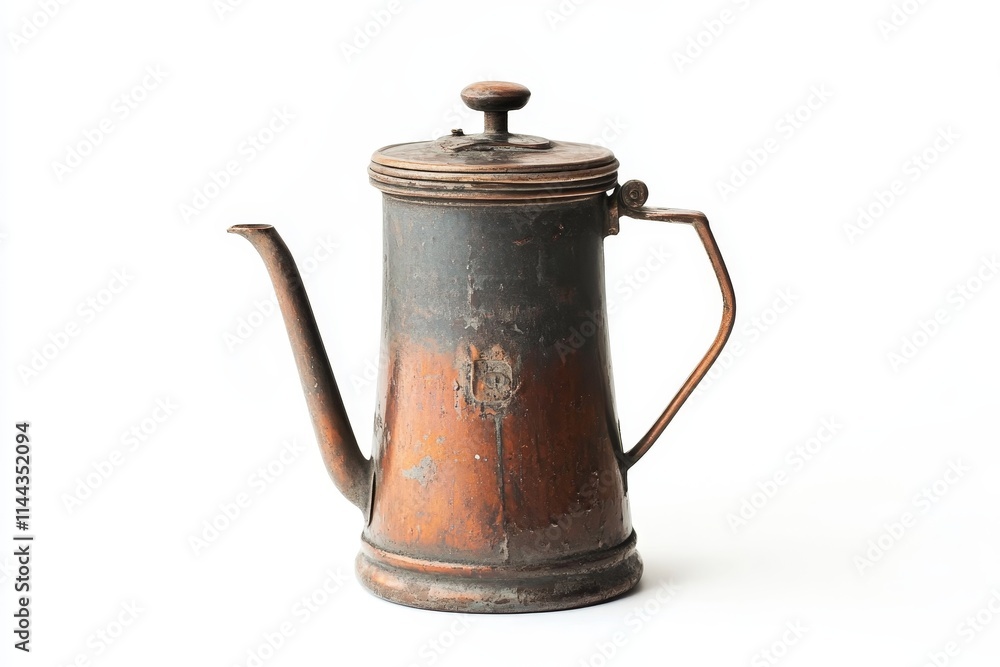old antique Coffee Percolator isolated on white background old antique Coffee Percolator isolated on white background