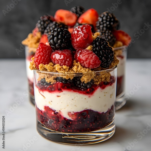 Wallpaper Mural Berry Cheesecake Parfaits Layer crushed Torontodigital.ca