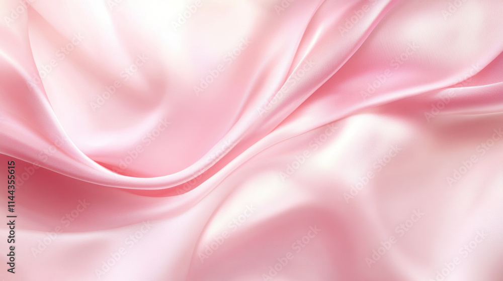 Soft pink satin fabric draped elegantly, showcasing smooth texture and gentle folds. Ideal for fashion, interior design, or artistic backgrounds Soft pink satin fabric draped elegantly, showcasing smooth texture and gentle folds. Ideal for fashion, interior design, or artistic backgrounds