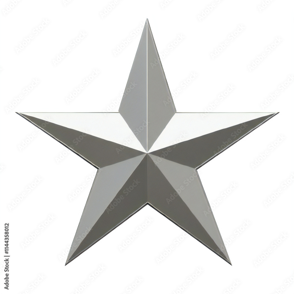 Obraz premium Silver Star Illustration Transparent Image