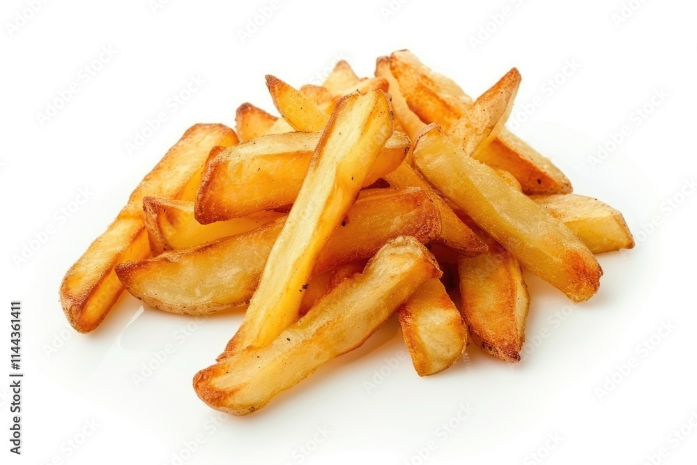 French Fried Potatoes isolated on white background