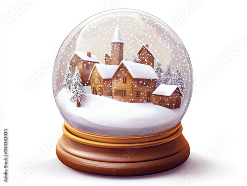 Winter Snow Globe Village