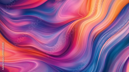 Wallpaper Mural Vibrant abstract swirl of colorful waves and fluid patterns Torontodigital.ca