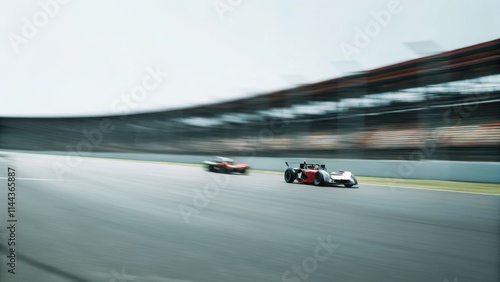 Blur motion of racing cars